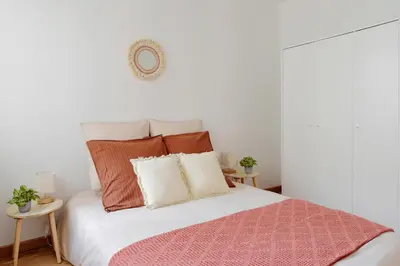 Un ou plusieurs lits dans un hébergement de l'établissement Appartement Cosy du Gier