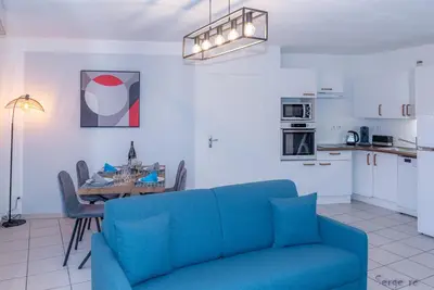 Cuisine ou kitchenette dans l'établissement Le Clos Jaurès/Lyon-Eurexpo/Parc OL