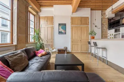 Cuisine ou kitchenette dans l'établissement Le Lanterne - Place des Terreaux 2 Bedrooms