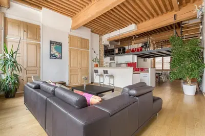 Cuisine ou kitchenette dans l'établissement Le Lanterne - Place des Terreaux 2 Bedrooms