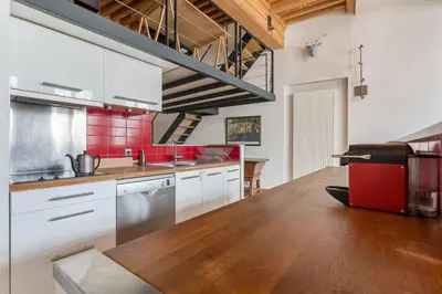 Cuisine ou kitchenette dans l'établissement Le Lanterne - Place des Terreaux 2 Bedrooms