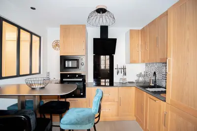 Cuisine ou kitchenette dans l'établissement All in Lyon | Moderne et cosy au cœur de St-Jean