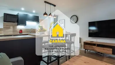 Cuisine ou kitchenette dans l'établissement CABANA & Le Saint Amour - Centre-Ville