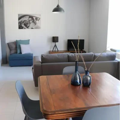 Coin salon dans l'établissement Maison Lumineuse à Boulieu