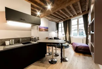 Cuisine ou kitchenette dans l'établissement All in Lyon | Beau bijou au cœur du Vieux Lyon