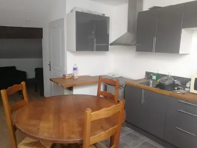Cuisine ou kitchenette dans l'établissement Saint-Chamond