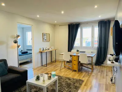Coin salon dans l'établissement 3 chambres Situation idéale Aux portes de Lyon Tout confort