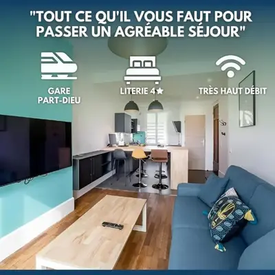 MODERNE - PartDieu l Spacieux l Bureau by Dreamy Flat Lyon