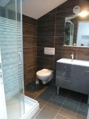 Salle de bains dans l'établissement Chambre d'Hôtes La Rose des Vents
