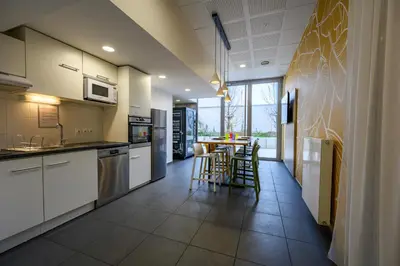 Cuisine ou kitchenette dans l'établissement Résidence Nemea Villenciel