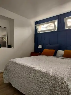 Un ou plusieurs lits dans un hébergement de l'établissement Le Petit Cocon - Parking privé - Lyon Sud