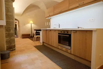 Cuisine ou kitchenette dans l'établissement Honorê - Suite Romain Rolland