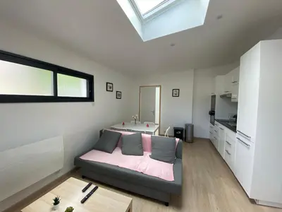 Cuisine ou kitchenette dans l'établissement Appartement paisible proche centre ville