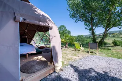 Paysage naturel près de le camping