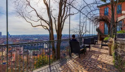 Balcon ou terrasse dans l'établissement Hostel Lyon Centre