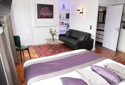 Un ou plusieurs lits dans un hébergement de l'établissement Hotel des Celestins
