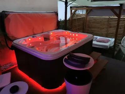 Plan de l'établissement Lyon superbe jacuzzi vue sur jardin