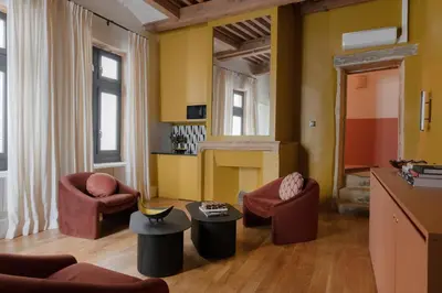 Coin salon dans l'établissement MiHotel Saint Jean
