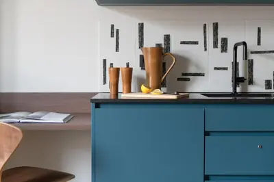 Cuisine ou kitchenette dans l'établissement MiHotel Blandan