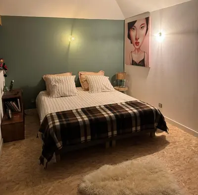 Un ou plusieurs lits dans un hébergement de l'établissement Magnifique et confortable loft