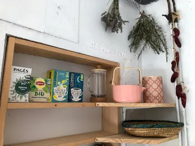 Plateau bouilloire dans l'établissement Gite cosy 25 min Lyon Vienne St Etienne