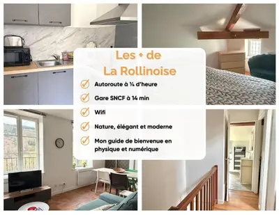 Cuisine ou kitchenette dans l'établissement La Rollinoise