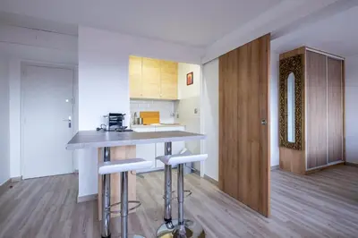 Cuisine ou kitchenette dans l'établissement HONORÊ SUITE SAINT ANTOINE