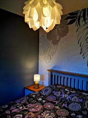 Un ou plusieurs lits dans un hébergement de l'établissement Petit Paradis Cosy T1 Bis 40m2 Indépendent Studio en Maison avec Jardin & Parking Gratuit