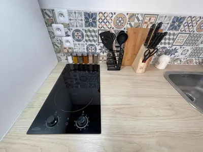 Cuisine ou kitchenette dans l'établissement Ô'Bon'Plan - Piscine, Calme, 20 min Lyon