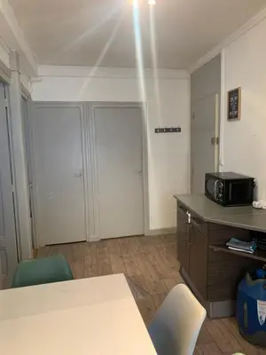 Cuisine ou kitchenette dans l'établissement Les Gîtes des Serves