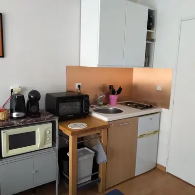 Cuisine ou kitchenette dans l'établissement STUDIO au sud de Lyon à Oullins
