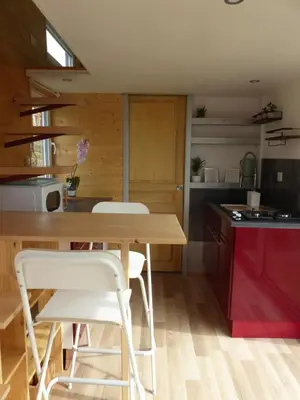 Cuisine ou kitchenette dans l'établissement Mon ptit nid house Tiny house