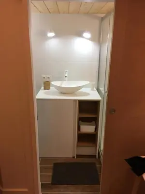 Salle de bains dans l'établissement Charmant studio Lyon Terreaux - hyper centre