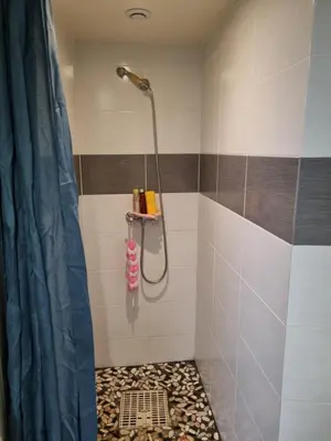 Salle de bains dans l'établissement T1 meublé