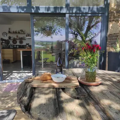 Jardin de l'établissement Chambre spacieuse Le clos des vignes