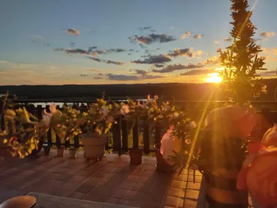 Lever ou coucher de soleil vu de le B&B/chambre d'hôtes ou à proximité