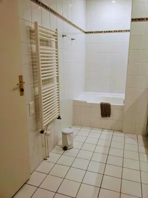Salle de bains dans l'établissement Chambre du Champrenard