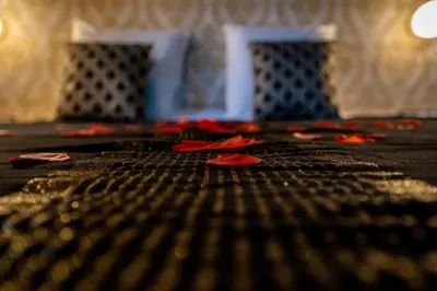 Un ou plusieurs lits dans un hébergement de l'établissement Appartement d'exception avec Jacuzzi