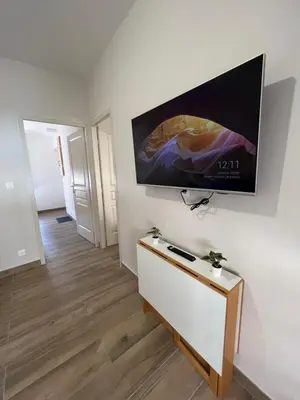 Télévision ou salle de divertissement dans l'établissement Appartement rénové à 15 min de Lyon