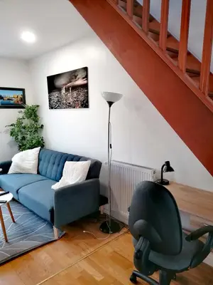 Coin salon dans l'établissement Maisonnette proche de Lyon