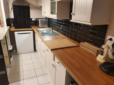 Cuisine ou kitchenette dans l'établissement Ecully, appartement au calme de 50m².