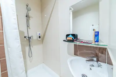 Salle de bains dans l'établissement Montempô Appart'hôtel Lyon Viviani