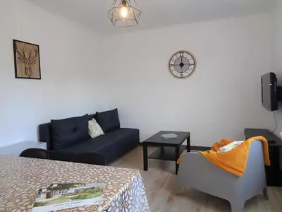 Coin salon dans l'établissement Le sorberan