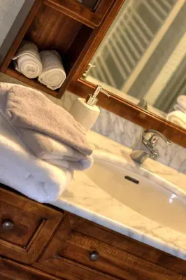 Salle de bains dans l'établissement Le clos du martouret
