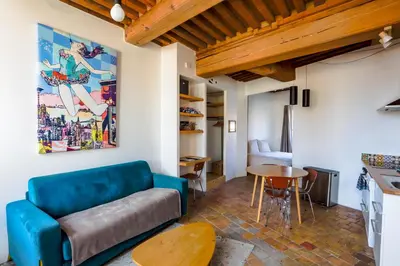 Coin salon dans l'établissement Lyon Premium - Nid de l'Opéra