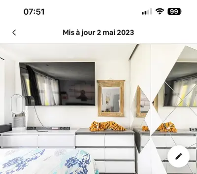 Cuisine ou kitchenette dans l'établissement Chambre cosy