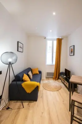 Coin salon dans l'établissement L'Opéra 9-Joli studio proche Opéra/Hôtel de Ville