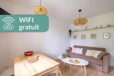 Coin salon dans l'établissement Appartement Cosy Lyon Ouest Tassin