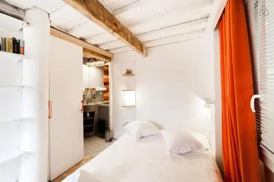 Un ou plusieurs lits dans un hébergement de l'établissement AllinLyon | Duplex vue St-Nizier
