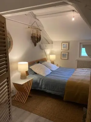 Un ou plusieurs lits dans un hébergement de l'établissement CHAMBRES DES EAUX 29 